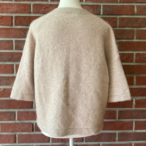 & Other Stories Alpaca Blend Knitted Beige Sweater Crew Neck Top Size M NEW - Picture 3 of 16